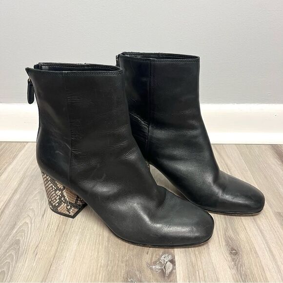 Dolce Vita Boots Women’s 8.5 Vidal Black Square Toe Heeled Ankle - Picture 1 of 8